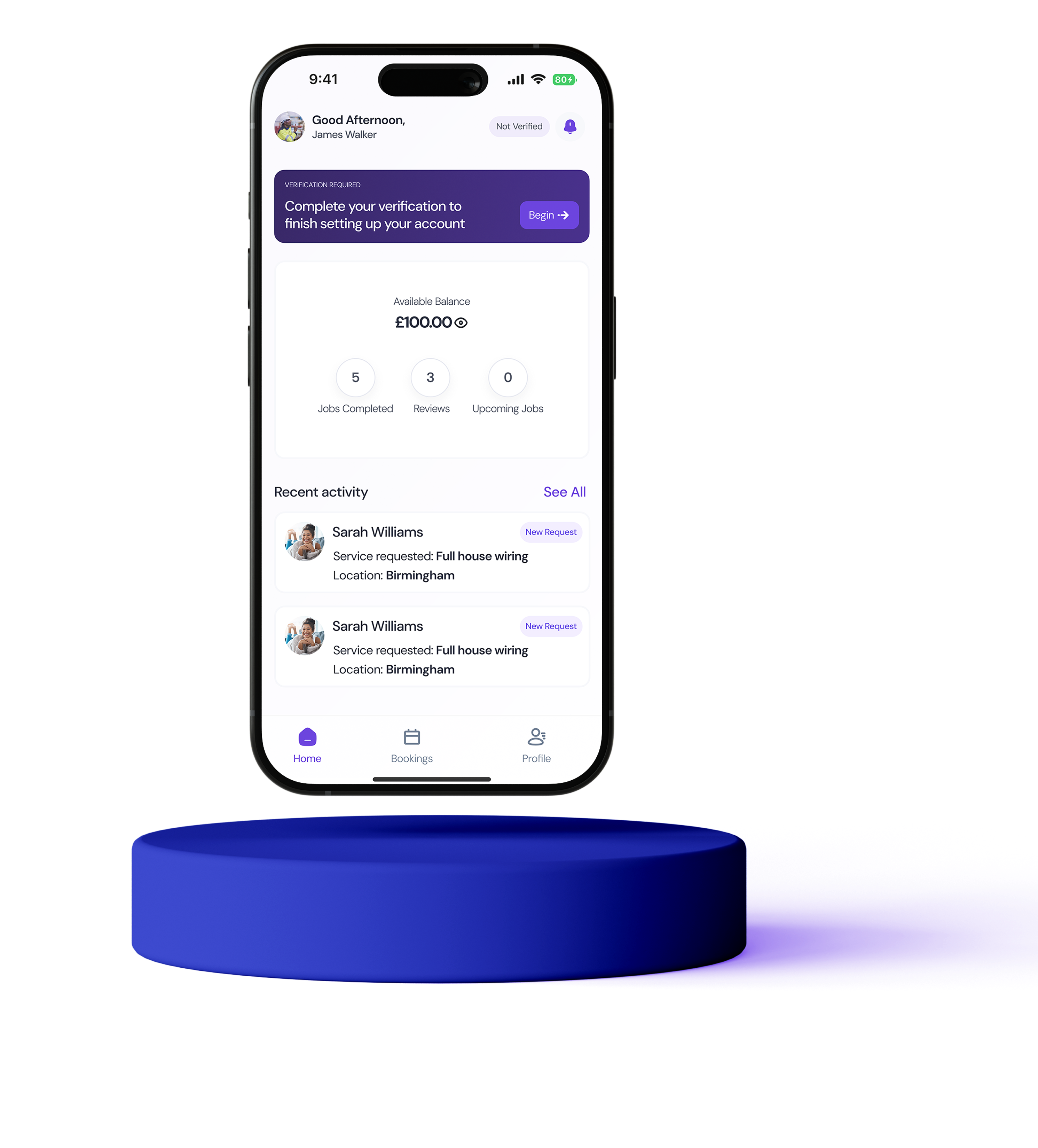 Service Pro dashboard